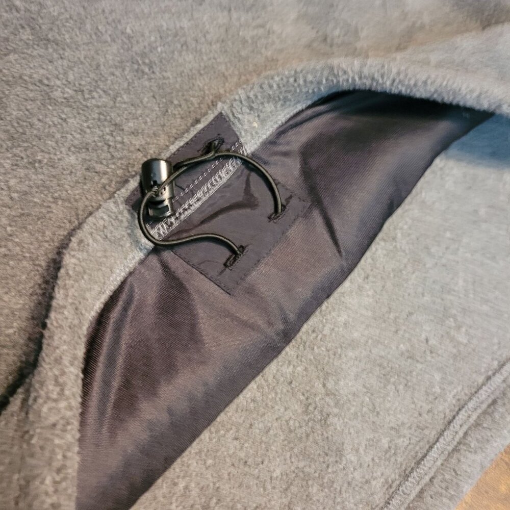 Lands End Fleece Pop Over Sweatshirt 3X 1/4 Zip Thru Pockets Heavy Weight Gray - Picture 5 of 10